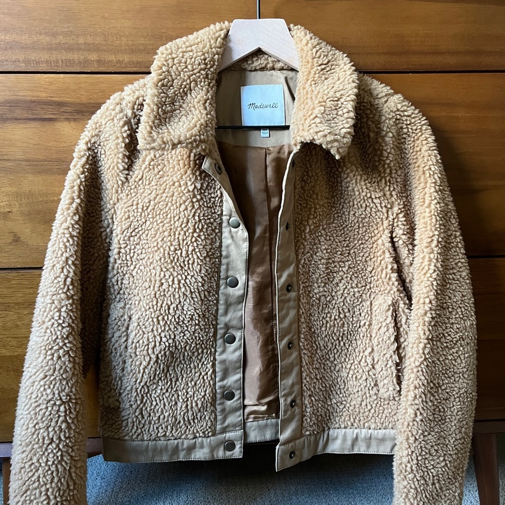 MOVING SALE!!! Women's Madewell Sherpa Portland Jacket Bomber XS